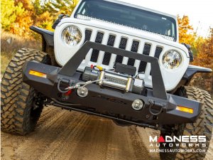 Jeep Wrangler JL Trailchaser Front Steel Bumper w/ Aluminum Fender Flares - Option 9 - Carbon Steel